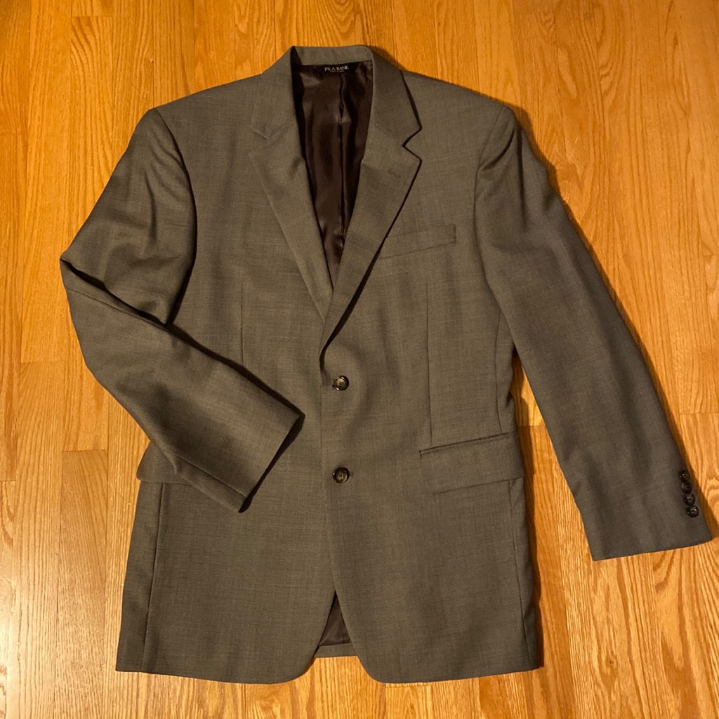 Grey Patterned Suit Jacket